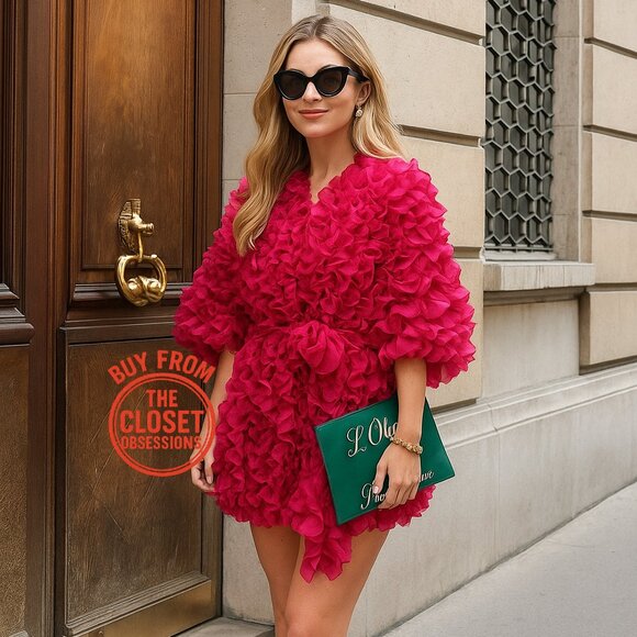 ZARA Blogger Fave Textured Coat with Self-Belt NWT 💗 - Picture 1 of 16